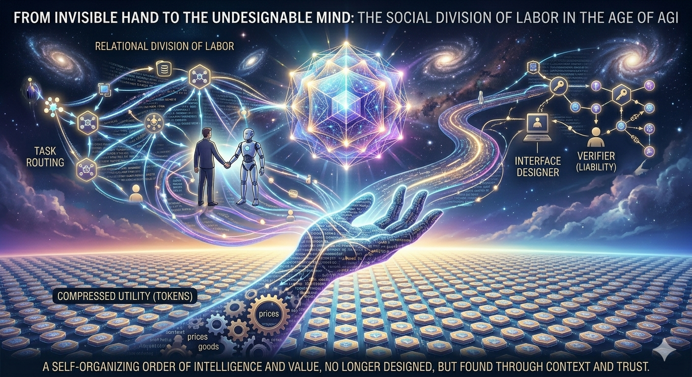 Network diagram representing the undesignable mind